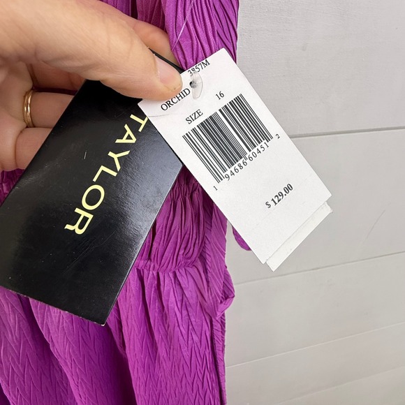 NEW TAYLOR ORCHID Maxi Dress V-Neck Sleeveless WOMEN 16 GREECIAN RESORT VACATION - Picture 4 of 14